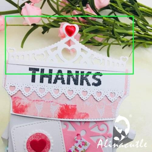 Die cut metal die cutting xoxo border topper heart crown Alinacraft Scrapbook paper craft card album punch stencil art cutter