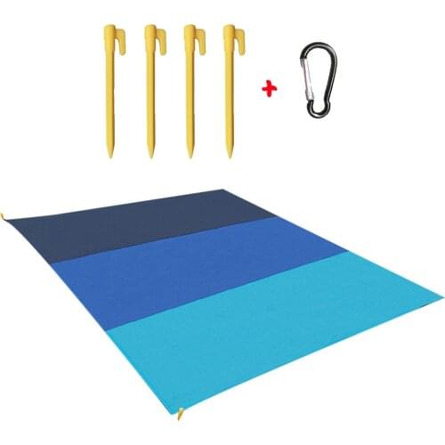 Outdoor Travel Picnic Mat Folding Beach Pad Waterproof Moisture-Proof Portable Camping Nylon Cloth Soft Blanket 2x1.45/2x2.1m