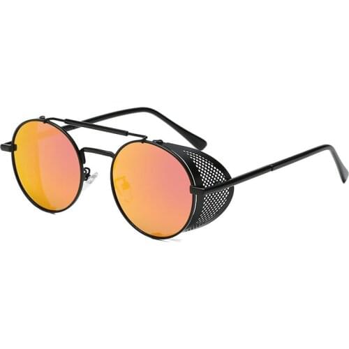 Fashion Round Steampunk Sunglasses Brand Design Women Men Vintage Metal Steam Punk Sun Glasses Retro UV400 Shades Oculos de sol