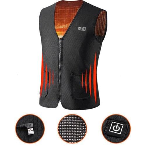 Outdoor Heated Jacket Heating Vest Hiking Clothing USB Charging Intelligent Electric Heated Vest Heating Clothes Submersible