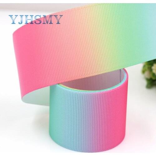 YJHSMY G-18727-667,38 mm 5 yards colourful Ribbons Thermal transfer Printed grosgrain Gift wrapping DIY handmade material