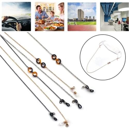 65cm Sunglasses Chain Mask Hanging Rope Women Anti Slip Reading Eyewears Clip Anti-lost Mask Holder Rope Traceless Ear