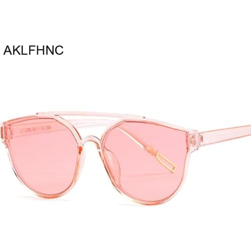 Summer Cat Eye Sunglasses Women Brand Designer Transparent Shades Sun Glasses Cool Color UV400 Oculos De Sol Gafas