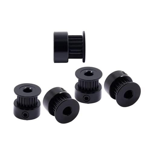 10Pcs Black Aluminum GT2 6mm Width 20 Tooth Teeth 2GT Timing Drive Pulley Pully Wheels Gear For 3D Printer Bore=5mm/8mm