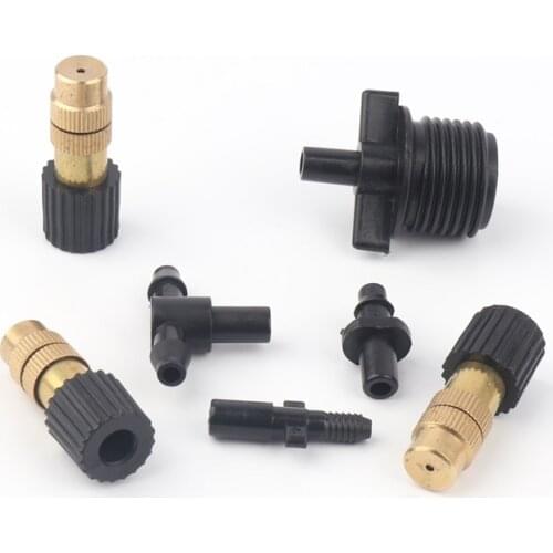 4pcs/lot Copper Adjustment Spray Nozzle Cooling Dedusting Agriculture Greenhouse Garden Plant Automatic Irrigation Sprinklers