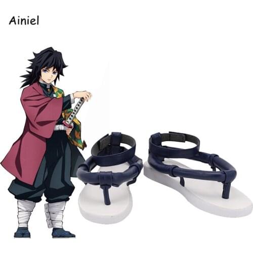 Anime Demon Slayer Cosplay Shoes Kimetsu no Yaiba Kamado Nezuko Kamado Tanjirou Japanese Hibiscus Tomioka Giyuu Halloween Porps