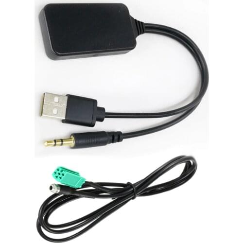 Biurlink 2020 Car Stereo Wireless Bluetooth Receiver USB/AUX Audio AUX Cable Adapter for Renault 2005-2011 Updatelist Radio