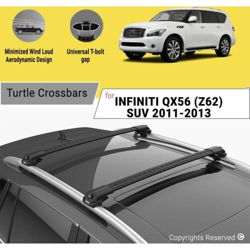 BARS FOR INFINITI QX56 (Z62) SUV 2011 - 2013 ALUMINUM ALLOY SIDEBARS CAR ROOF RACK LUGGAGE CARRIER CROSSBAR