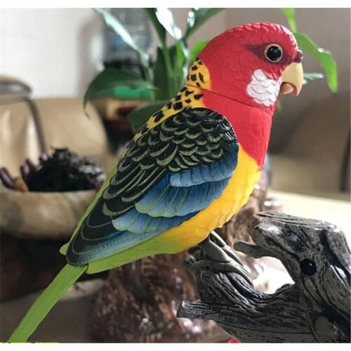 Electronic Voice Controlled Pet Birds Simulation Bird Home Decoration Kids Toy