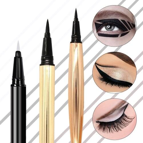 HEIHEI Quick Drying Eyeliner Waterproof Liquid Eyeliner Long Lasting Black&White Pen Eyeliner Eyes Makeup Cosmetics Tools