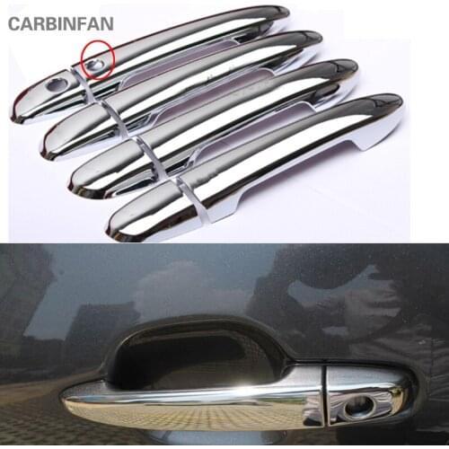 Chrome Door Handle Cover Trim car Styling exterior decoration accessories Sticker For Toyota Highlander Kluger 2009-2014 C328