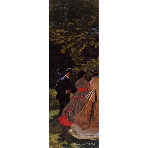 Paintings by Claude Monet Lunch on the Grass Left Panel decorative art handmade High Quality