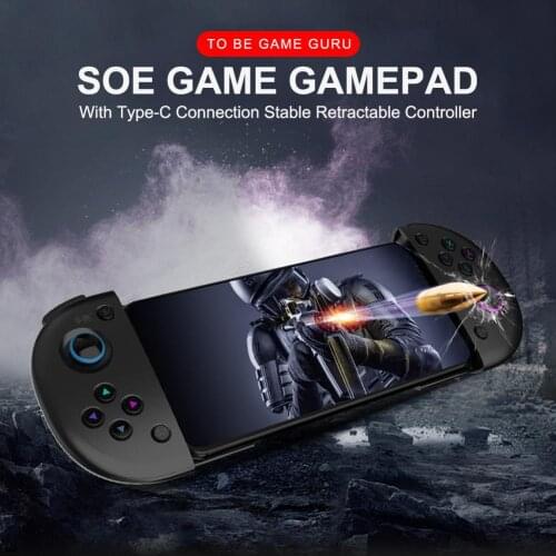 Retractable Handle-mobile Gamepad With Type-C Connection Stable Retractable Controller Personalized Setting Buttons Google Play