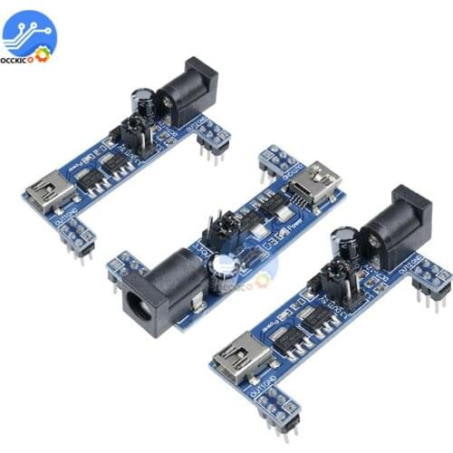 MB102 Breadboard Power Supply Module /MB102 MINI USB Interface Dedicated Power Module 3.3V 5V Solderless Bread Board for Arduino