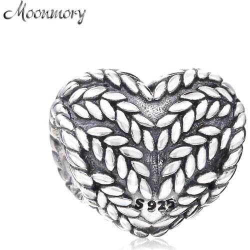 Moonmory 100% Authentic 925 Sterling Silver Icon Of Nature Beads Charm 925 Sterling Silver Dangle Charms Beads Making Jewelry