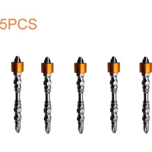 5/10pcs 65mm Screwdriver Bit Set Phillips Double Head PH2 Strong Magnetic Bit 1/4'' Hex Shank D1 Steel For Electric Screw Driver