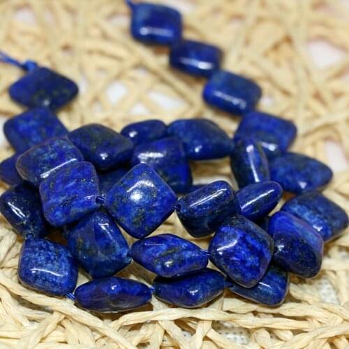 Natural Lapis Lazuli beautiful 10mm charming square gem Loose Beads diy Jewelry making 15 inch MY5210