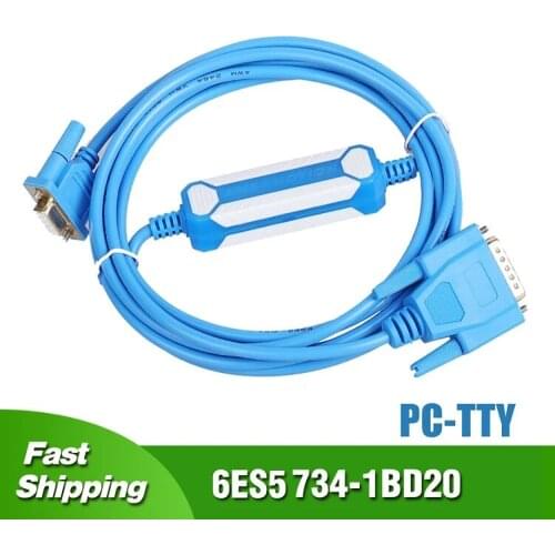 PC-TTY For Siemens S5 Series PLC Programming Cable RS232 TO DB15 Cable PC TTY 6ES5 734-1BD20