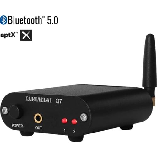 PJ.MIAOLAI Q7 Bluetooth Amplifier Audio Receiver QC3008 APTX-LL Lossless Transmission RCA Aux Output for AMP Active Speakers DIY