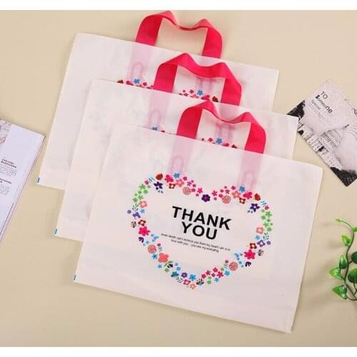 37*38cm plastic gift bag for wedding gift package bags with handles shopping packaging bag wholesale tote bag large size