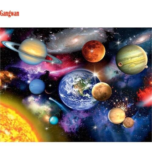 Full Square Round Drill 5D DIY Diamond Painting Space planet 3D Embroidery diamond Cross Stitch 5D mosaic rhinestone Home Decor
