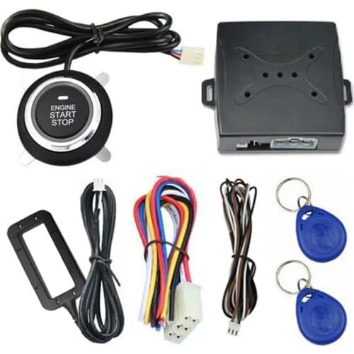 RFID Central Locking Alarm Keyless Start Engine System Ignition Start Stop Button Power Smart Card Induction Unlocking Car Doors