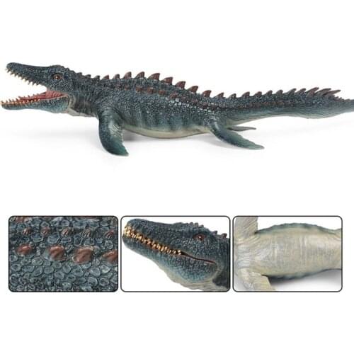 Simulation Static Marine Animal Model Ornaments Movable Jaw Mosasaur Kids Toy