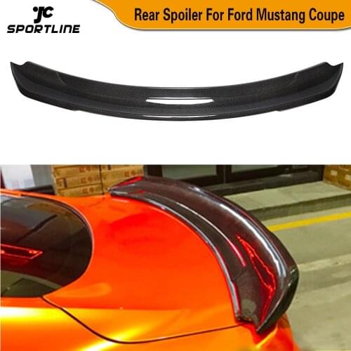 Carbon Fiber / ABS Rear Trunk Boot Lip Wing Spoiler for Ford Mustang Coupe GT V8 V6 Coupe GT350 2015 - 2018