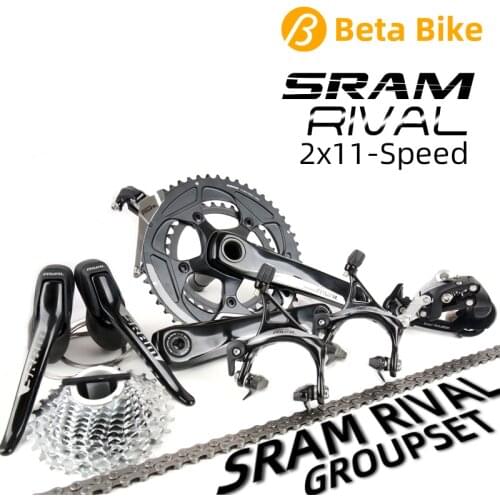 SRAM RIVAL 2X11 22-Speed Road Bike Bicycle Part Kit Derailleur Groupset 52x36T/50x34T 170/172.5mm GXP Shifter Brake Levers