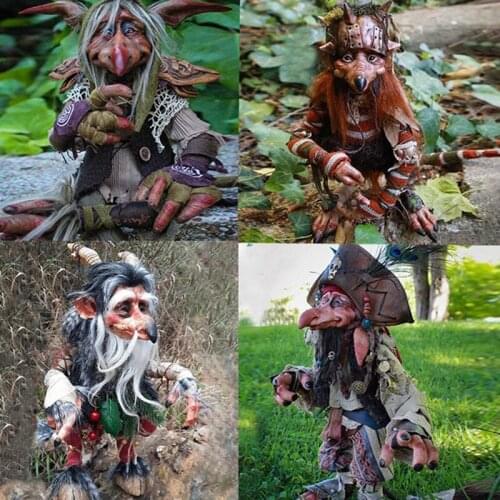 16*7*8cm Resin Witch Statue Nightmare Witch Resin Crafts Patio Witch Garden Decoration DIY Sculpture Halloween Decor Outdoor