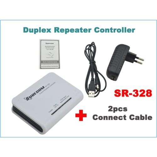 Surecom SR-328 Radio Duplex Repeater Controller with 2pcs Radio Connect Cables (Cable for options) surecom repeater