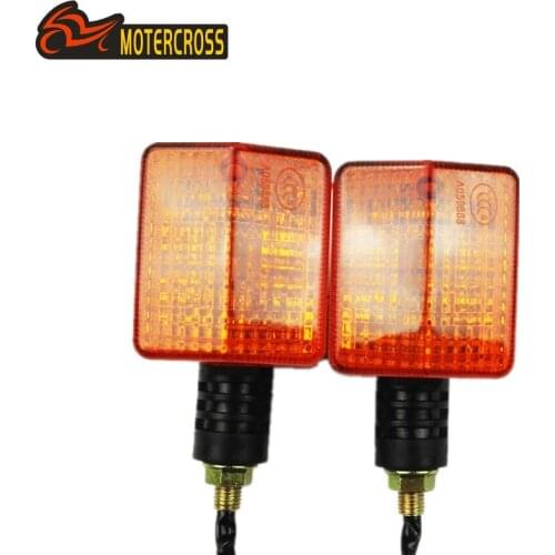 MOTERCROSS 1Pair Motorbike Turn Signal Light For CB125T CBT125 CL125-2 Lamp Amber Flasher Motorcycle Turn Signals Moto Parts