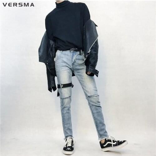 Мужские зауженные джинсы VERSMA China At AliExpress
