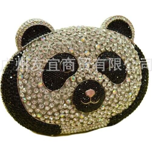 XIYUAN Newest Luxury Crystal Bags panda shape DesignerClutch purse Bags Women Evening Bags crossbody Bags for Wholesale Handbags