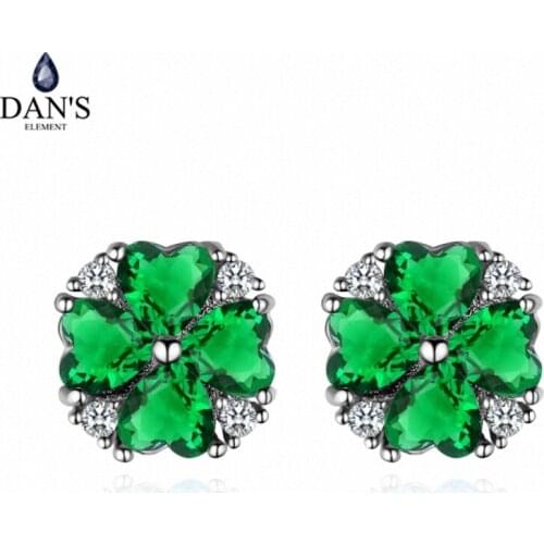 DANS ELEMENT Silver Color AAA Zircon Earrings Fashion Jewelry Stud Earrings For Women Top Quality Wholesale #133310