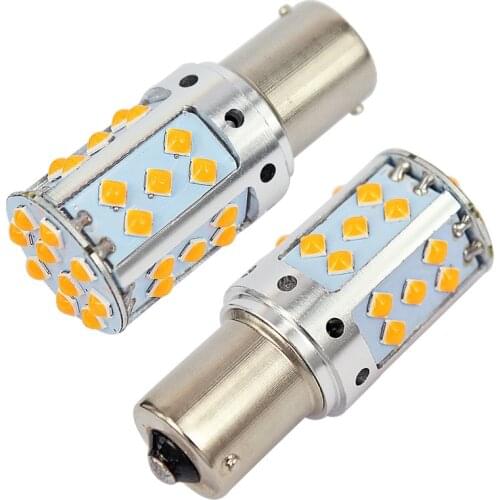 1pc 1156 BA15S BAU15S PY21W T20 7440 3030 35SMD Canbus Free LED Lamp Car Driving Turn Signal Light Stop Brake Light Bulb