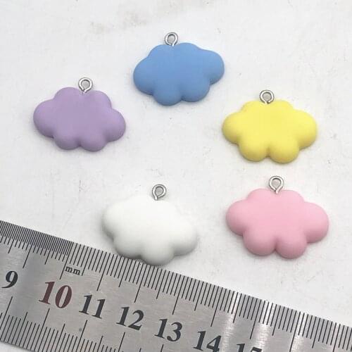 10pcs Kawaii Clouds Resin Charms Cute Pendant Findings Diy Earring Necklace Toys Keychain DIY Decoration Jewelry Making