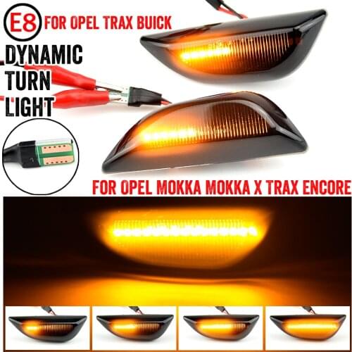2pcs Dynamic LED SIDE INDICATOR TURN SIGNAL BLACK for Opel Mokka X 2012-2020 for Chevrolet Trax 2013~2019 for Buick Encore 13-20