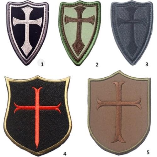 3D High Quality 100% Embroidery Patches The Knights Cross Jundun Magic Chapter Seals/DEVGRU Patches Cross Jundun In Seals Patch