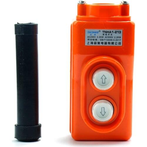 9Touch Points Waterproof Crane Switch Button Push Hoist Controller For Rainproof Control Channels Lifting Winch Drive Motor 250V