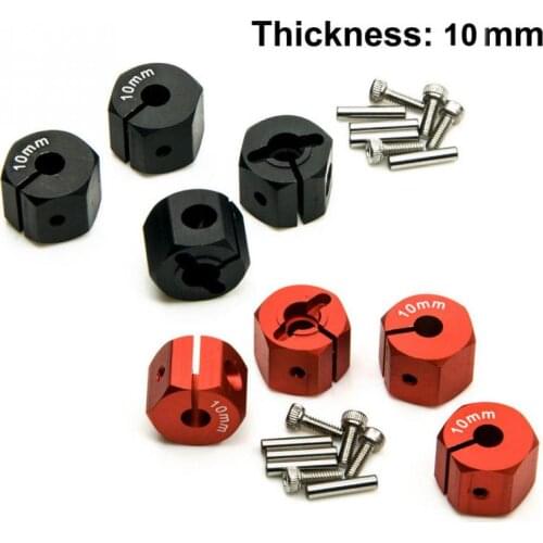 4pcs 8/9/10/11/12 Thick 12mm Aluminum Wheel Hex Nut for 1/10 RC Crawler Car Traxxas Tamiya Axial SCX10 RC4WD D90