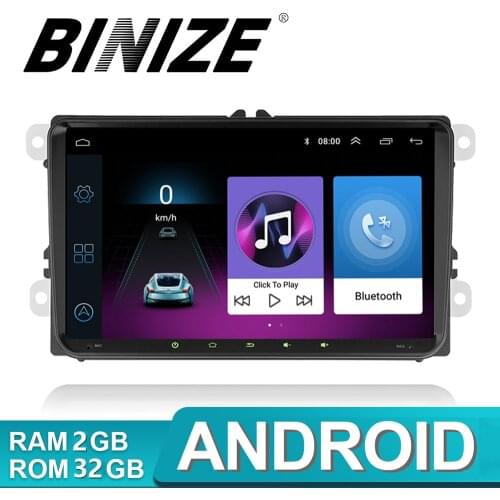 2DIN Car Radio Multimedia Player Navigation GPS Android 9.1 For VW Volkswagen Golf Polo Tiguan Passat b7 b6 Skoda Octavia