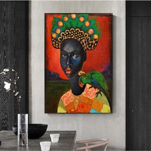 Black African Nude Woman Cuadros Canvas Painting Posters and Prints Scandinavian Wall Art Picture for Living Room Home Decor