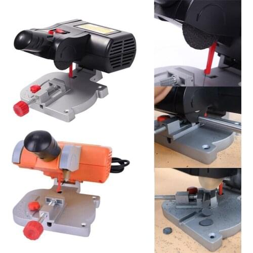 Mini Electric Saw Cutting Machine High Speed Bench Cut-off Saw Steel Blade for Cutting Metal Wood Plastic Adjustable
