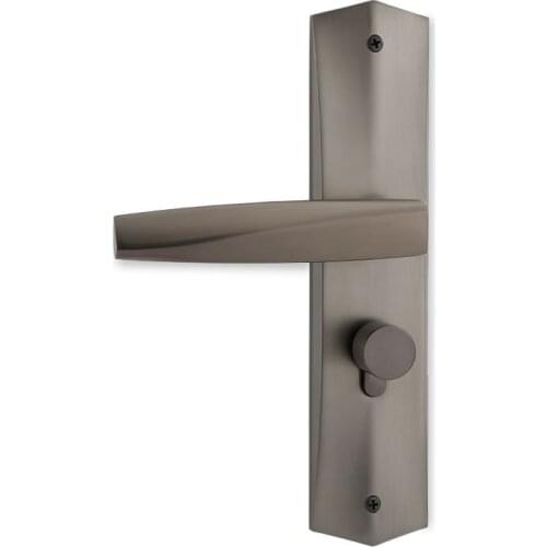 European style bathroom interior lock modern minimalist zinc alloy solid wood door lock with mute handle lock