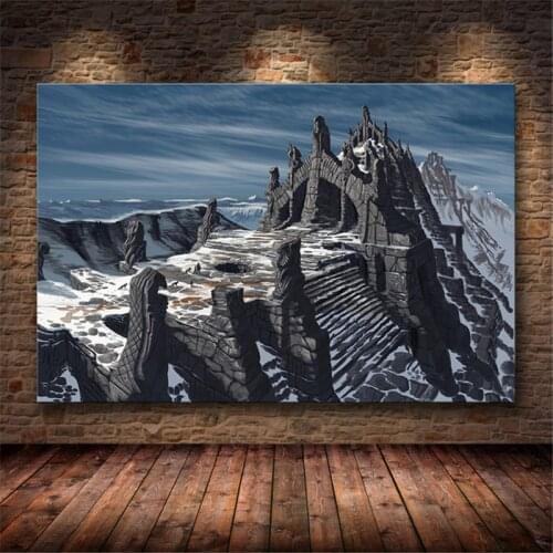 Skyrim The Elder Scrolls Game Posters and Prints Wall art Decorative Picture Canvas Painting For Living Room Home Decor Unframed