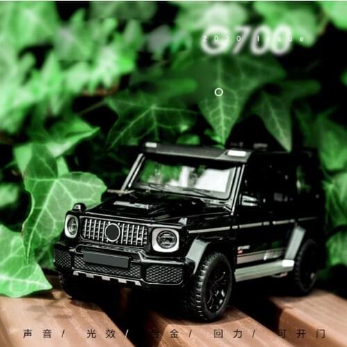 Hot 1:32 scale wheels BENZ brab G700 suv metal model with light and sound diecast Off-road vehicle pull back toy collection