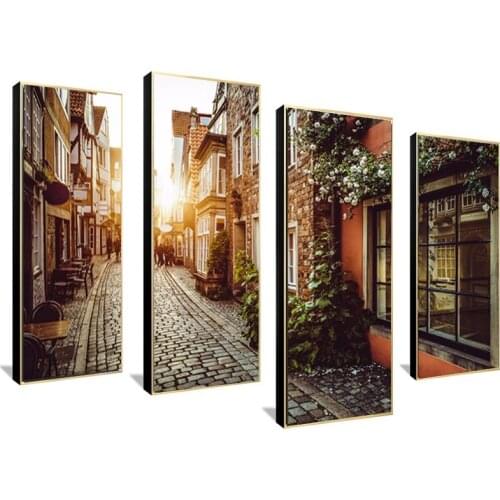 London urban street building landscape City Landscape Scenery Fabric Silk Posters And Prints for Home Decor F1882