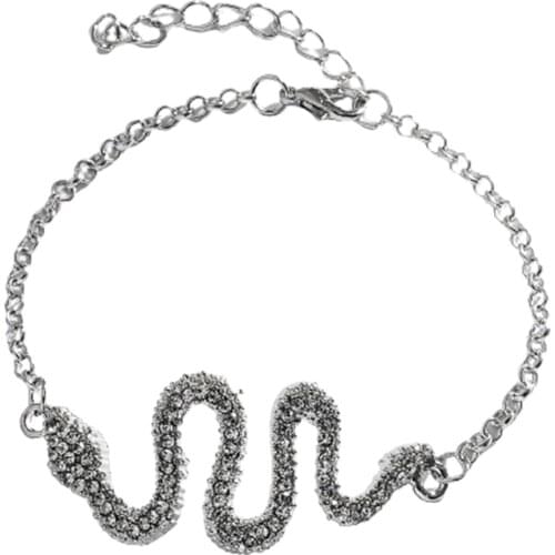 Fashion Snake Chain Bracelet Women Adjustable Rhinestone Temperament Jewelry Gold Silver Color For Women Wedding Jewelry Gifts