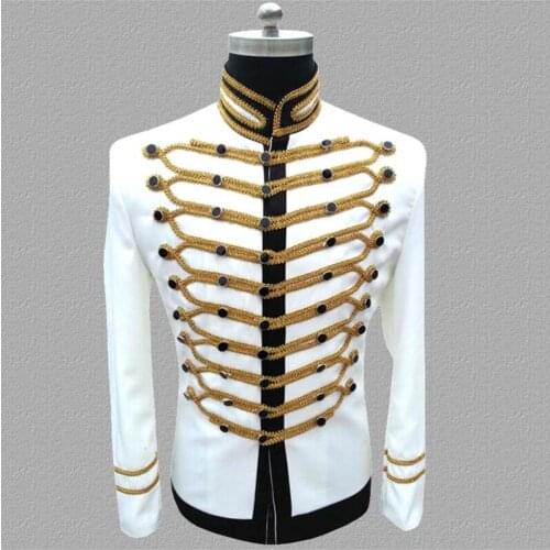 Men Vintage Slim Fit Jackets Fashion Suit Jacket Blazer Single Breasted Drama Stage Costume